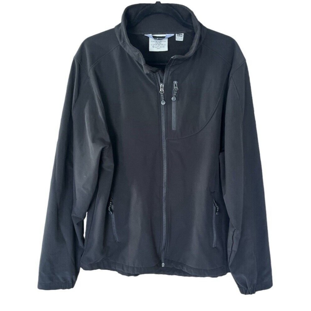 Black Diamond Full Zip‎ Soft Shell Jacket Zip Pockets Mens X-Large Black